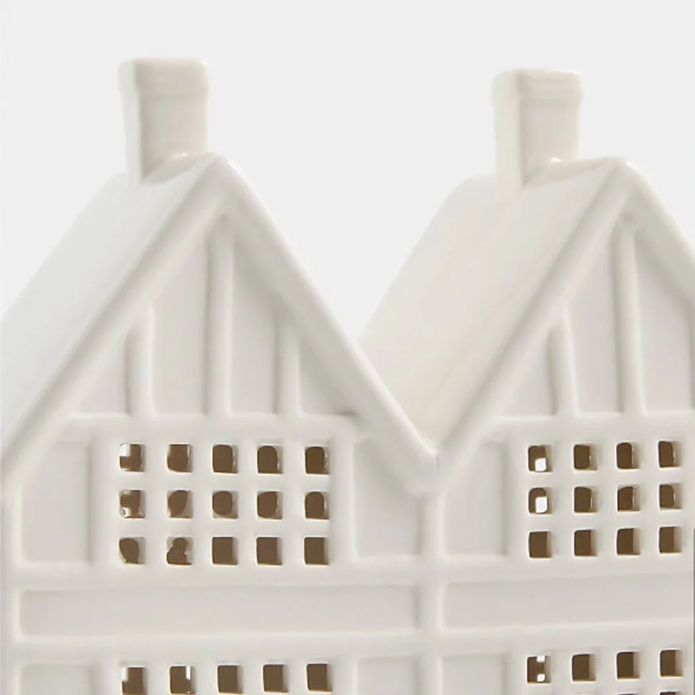 New! Crate&Barrel Ceramic White House Lantern Large